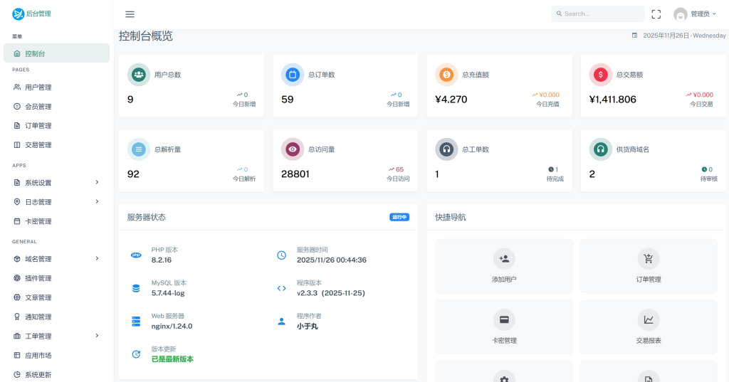 图片[2]-迅风DNS Pro二级域名分发V2.3.3系统源码-草莓源码网